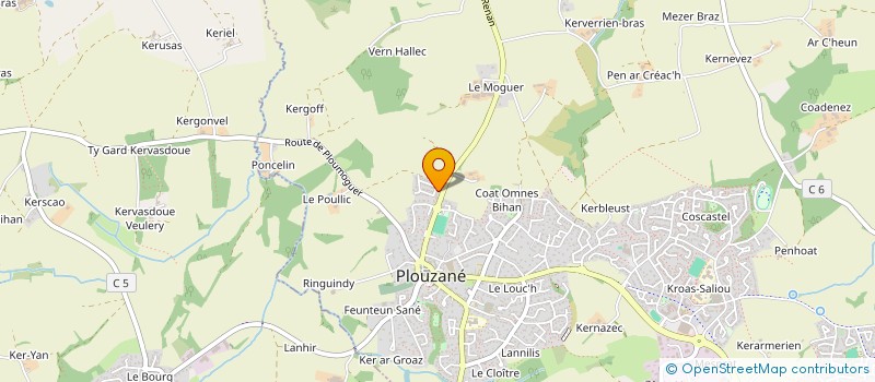 localisation de l'entreprise MADAME VINOTHENE RAMANATHAN  PLOUZANE