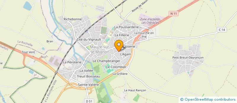 localisation de l'entreprise MADAME VIOLAINE CHARRIER  MAUZE-SUR-LE-MIGNON