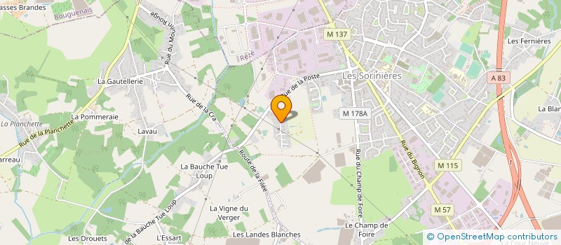 localisation de l'entreprise MADAME VIOLAINE ROLLAND  SORINIERES (LES)