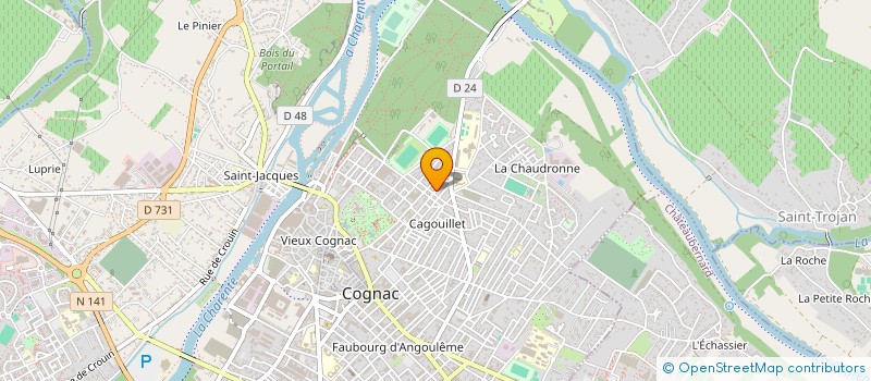 localisation de l'entreprise MADAME VIOLAINE RONEY à COGNAC