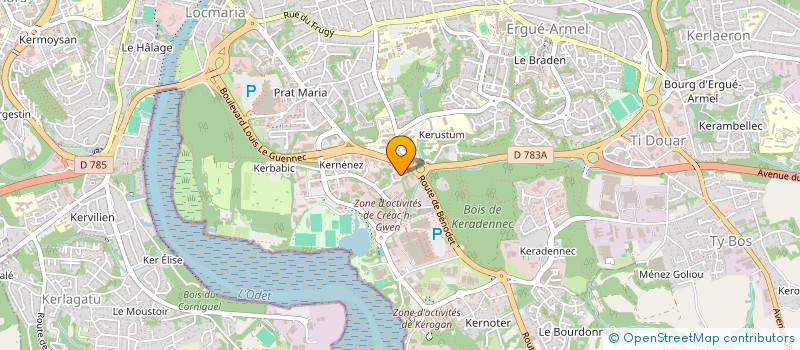 localisation de l'entreprise MADAME VIOLENE PERICOT  QUIMPER