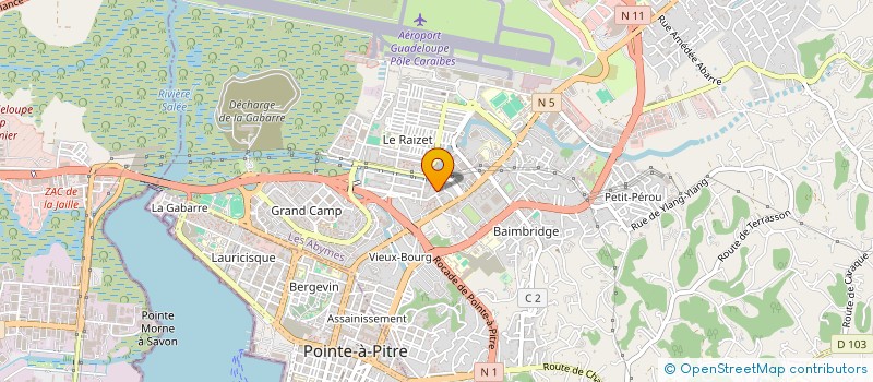 localisation de l'entreprise MADAME VIOLETTA KAMOISE à LES ABYMES