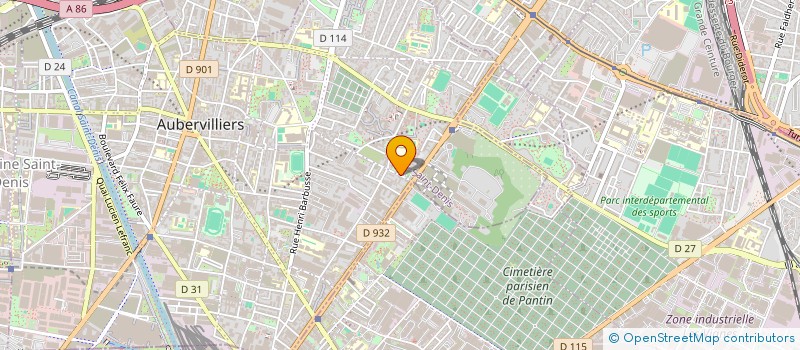 localisation de l'entreprise MADAME VIOLETTA RADOVANOVIC à AUBERVILLIERS