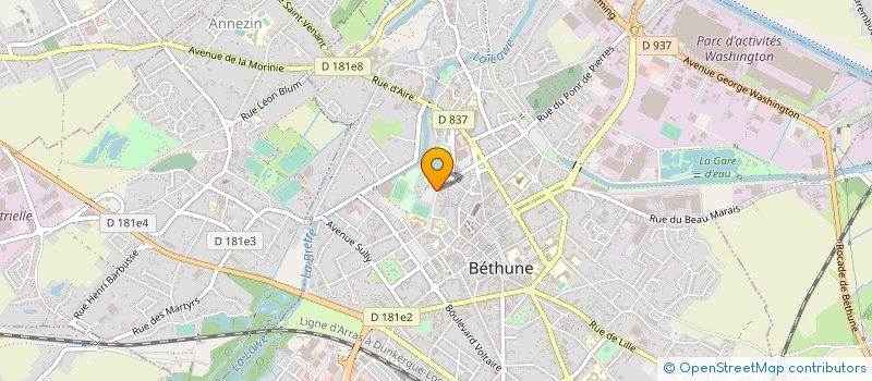 localisation de l'entreprise MADAME VIOLETTE DACQUIN à BETHUNE