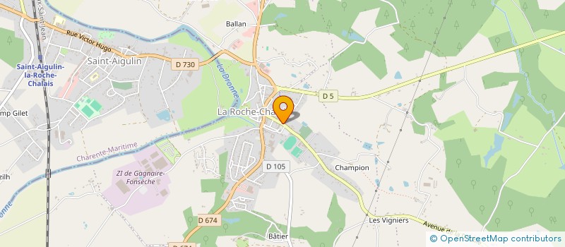 localisation de l'entreprise MADAME VIOLETTE DUTIN  LA ROCHE-CHALAIS