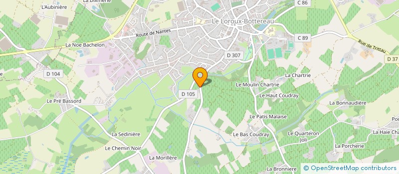 localisation de l'entreprise MADAME VIOLETTE GAUTIER  LE LOROUX-BOTTEREAU