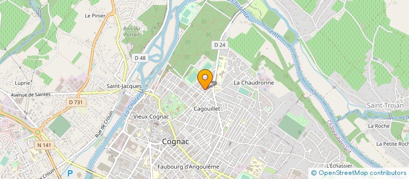 localisation de l'entreprise MADAME VIOLETTE NEYRET à COGNAC
