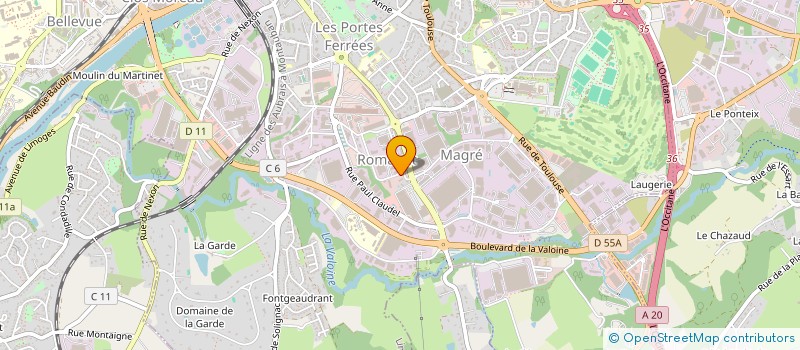 localisation de l'entreprise MADAME VIOLETTE POUTOUS à LIMOGES