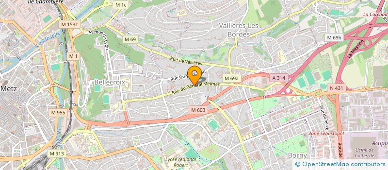 localisation de l'entreprise MADAME VIRGINE HARDY  METZ