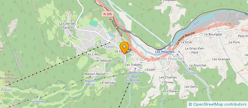 localisation de l'entreprise MADAME VIRGINIA HOURIHANE à LES HOUCHES
