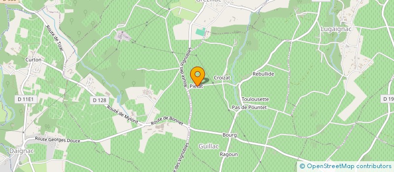 localisation de l'entreprise MADAME VIRGINIA JORGE  GUILLAC