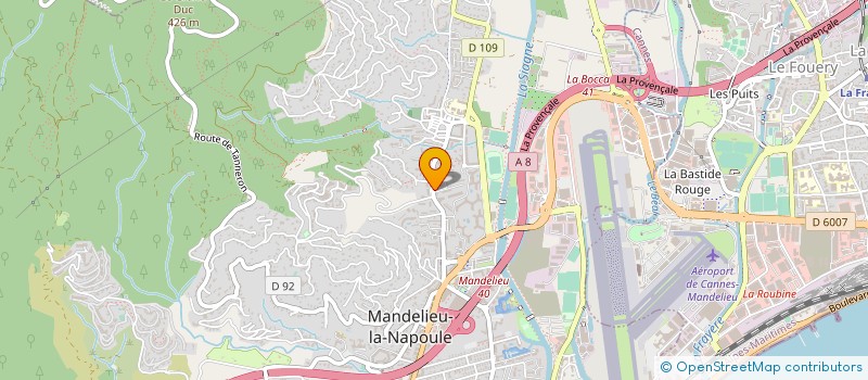 localisation de l'entreprise MADAME VIRGINIE ABRIL à MANDELIEU-LA-NAPOULE