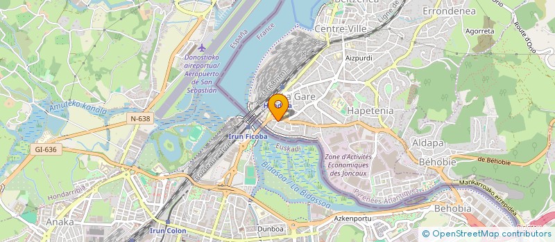 localisation de l'entreprise MADAME VIRGINIE AGUIRRE Y RONCALES  HENDAYE