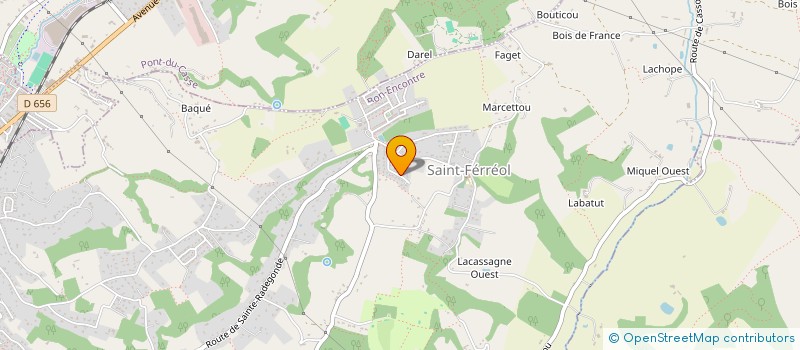 localisation de l'entreprise MADAME VIRGINIE ANGEVIN  BON-ENCONTRE