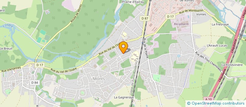 localisation de l'entreprise MADAME VIRGINIE ARNAULT  MONTS