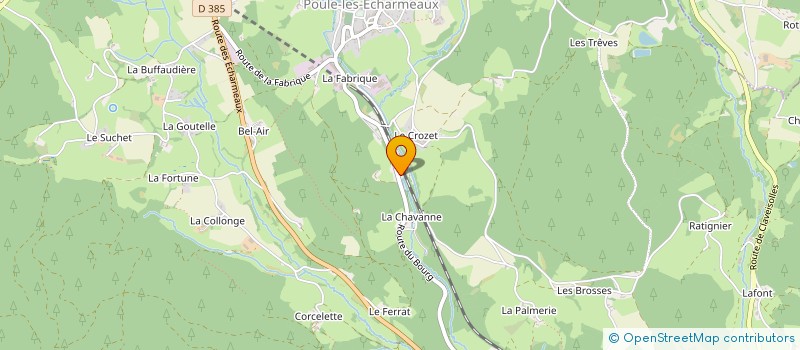 localisation de l'entreprise MADAME VIRGINIE AUCLAIR  POULE-LES-ECHARMEAUX