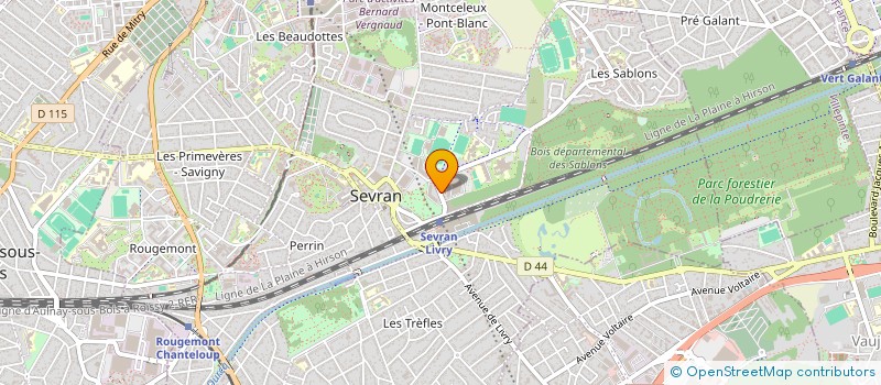 localisation de l'entreprise MADAME VIRGINIE BAILLY  SEVRAN