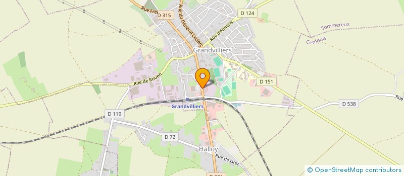 localisation de l'entreprise MADAME VIRGINIE BALCOU à GRANDVILLIERS