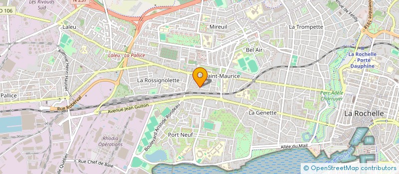 localisation de l'entreprise MADAME VIRGINIE BARANGER  LA ROCHELLE