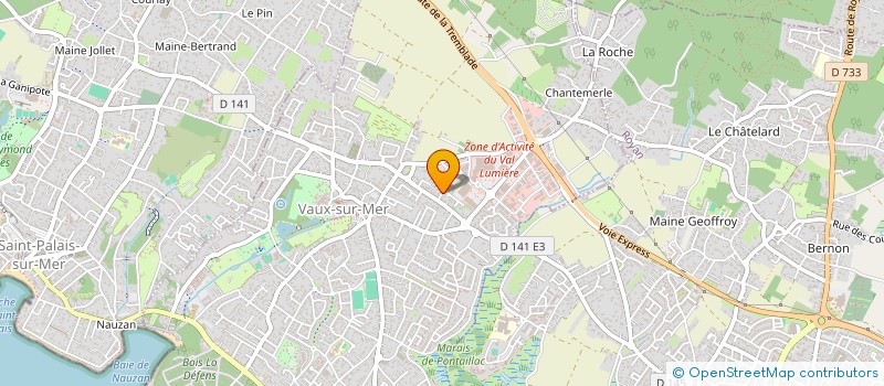 localisation de l'entreprise MADAME VIRGINIE BARON DIT FAVERON  VAUX-SUR-MER