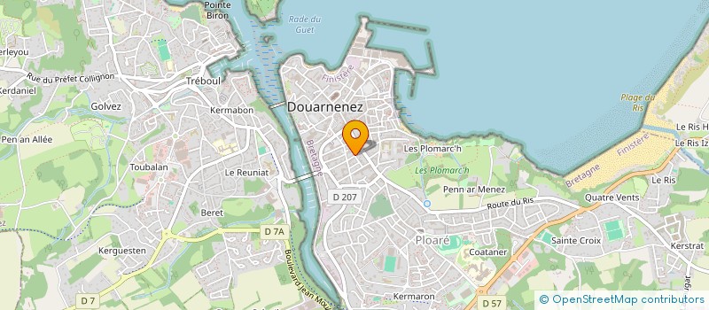 localisation de l'entreprise MADAME VIRGINIE BARRE à DOUARNENEZ