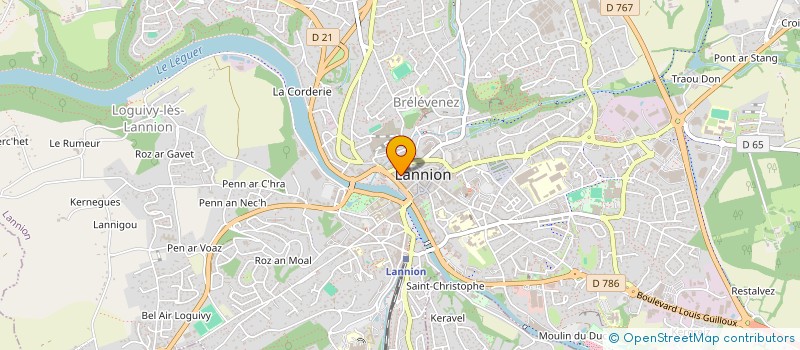 localisation de l'entreprise MADAME VIRGINIE BATAILLE  LANNION