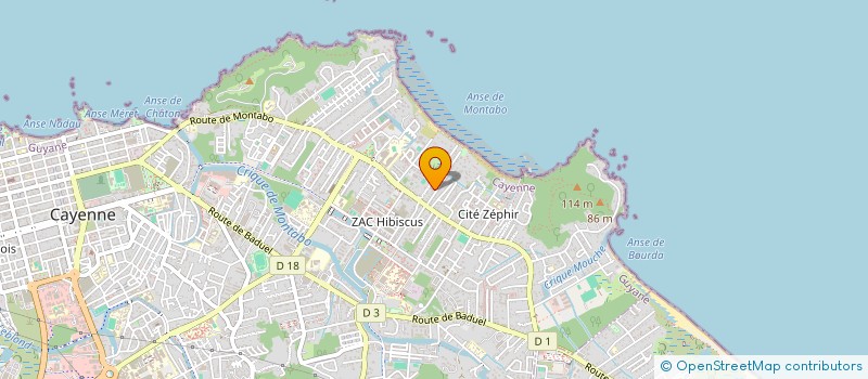 localisation de l'entreprise MADAME VIRGINIE BATICLE  CAYENNE