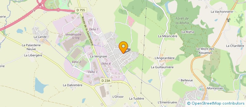 localisation de l'entreprise MADAME VIRGINIE BAUMARD  LES HERBIERS