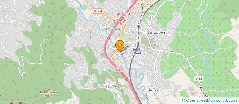 localisation de l'entreprise MADAME VIRGINIE BAZIN  SOLLIES-PONT