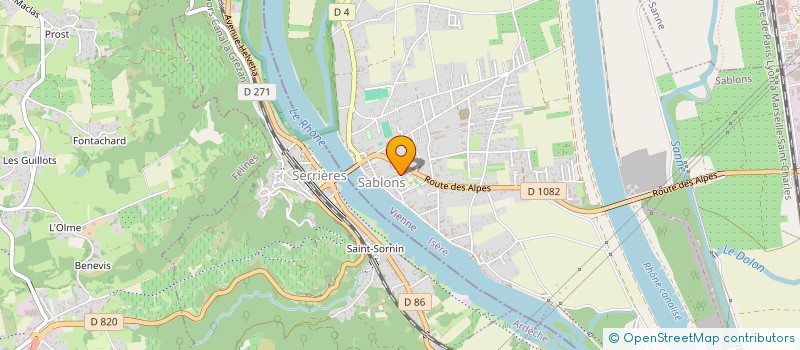 localisation de l'entreprise MADAME VIRGINIE BECHET  SABLONS