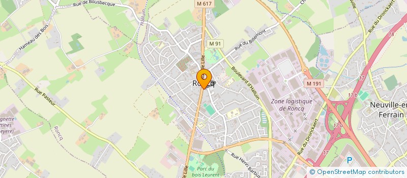 localisation de l'entreprise MADAME VIRGINIE BECU  RONCQ