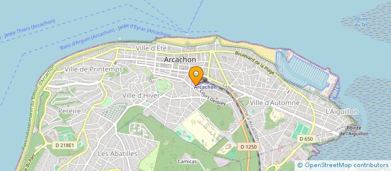 localisation de l'entreprise MADAME VIRGINIE BERNARD  ARCACHON