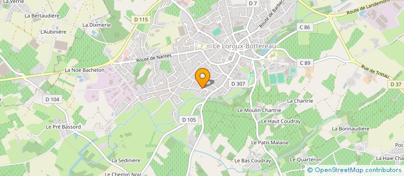 localisation de l'entreprise MADAME VIRGINIE BERRUET  LE LOROUX-BOTTEREAU