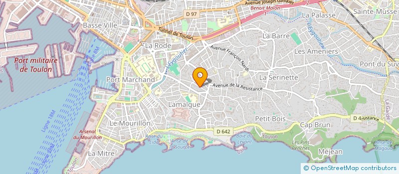 localisation de l'entreprise MADAME VIRGINIE BERTONA  TOULON