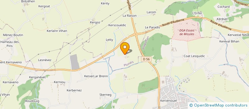 localisation de l'entreprise MADAME VIRGINIE BIZIEN  DOUARNENEZ