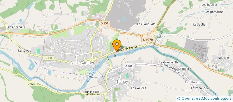 localisation de l'entreprise MADAME VIRGINIE BLANC à SAINT-GAULTIER