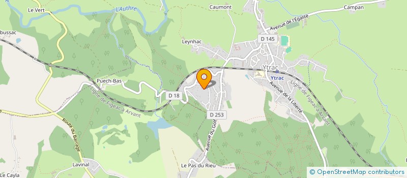 localisation de l'entreprise MADAME VIRGINIE BLANC à YTRAC