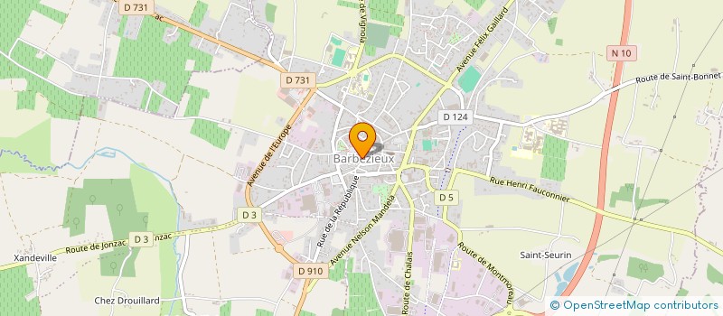 localisation de l'entreprise MADAME VIRGINIE BOCK  BARBEZIEUX-SAINT-HILAIRE