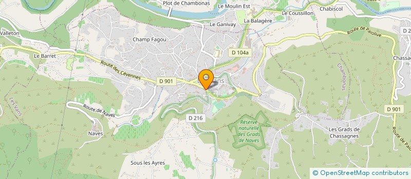 localisation de l'entreprise MADAME VIRGINIE BONIN  LES VANS