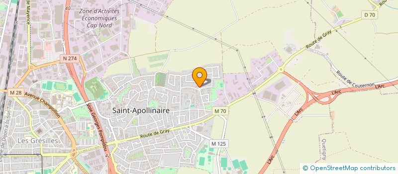 localisation de l'entreprise MADAME VIRGINIE BORONAT  SAINT-APOLLINAIRE