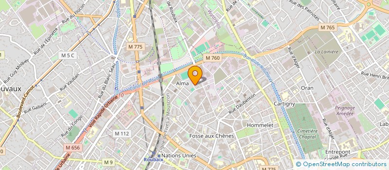 localisation de l'entreprise MADAME VIRGINIE BOURBIA  ROUBAIX