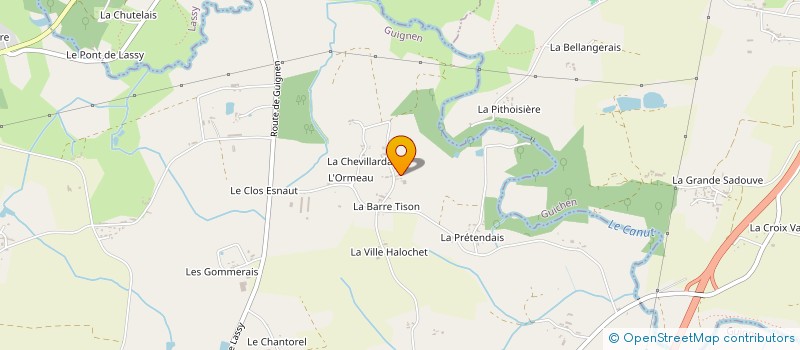 localisation de l'entreprise MADAME VIRGINIE BOUTEVILLE  GUIGNEN