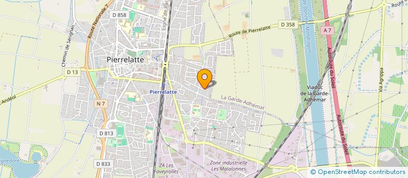 localisation de l'entreprise MADAME VIRGINIE BOUVIER  PIERRELATTE