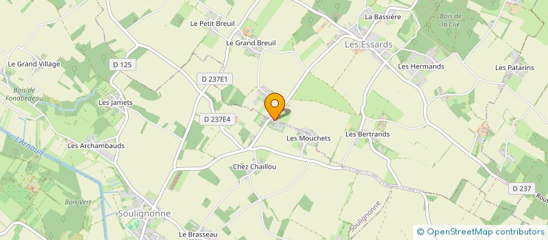 localisation de l'entreprise MADAME VIRGINIE BRETON à LES ESSARDS
