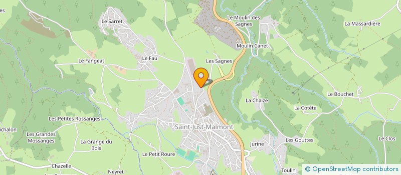 localisation de l'entreprise MADAME VIRGINIE BREURE  SAINT-JUST-MALMONT