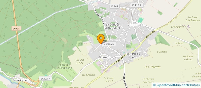 localisation de l'entreprise MADAME VIRGINIE BRIERE à ABONDANT