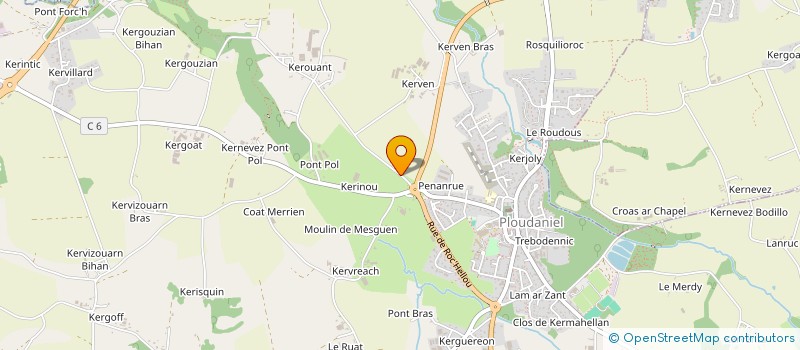 localisation de l'entreprise MADAME VIRGINIE BROC'H  PLOUDANIEL