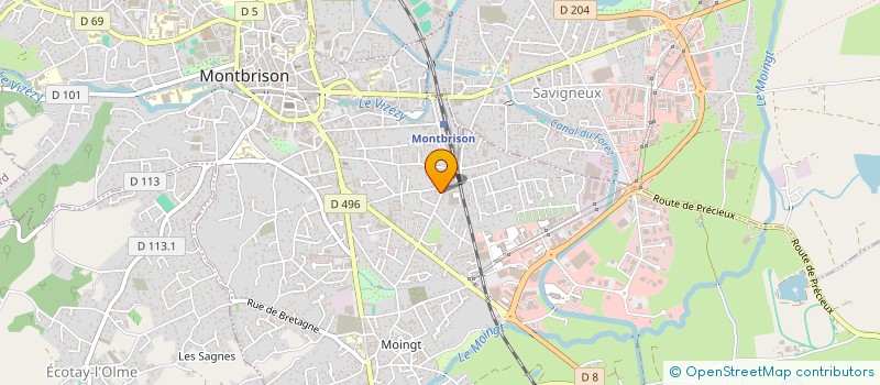 localisation de l'entreprise MADAME VIRGINIE BROCHU  MONTBRISON