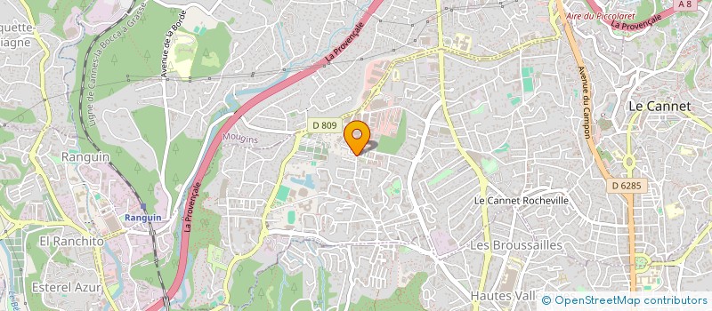 localisation de l'entreprise MADAME VIRGINIE BROSIO à LE CANNET