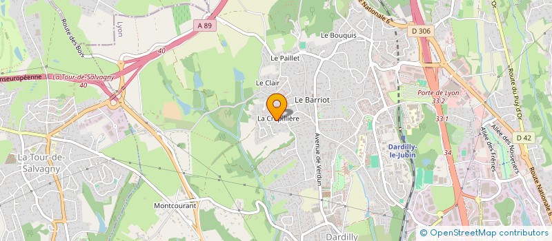 localisation de l'entreprise MADAME VIRGINIE BROSSE  DARDILLY